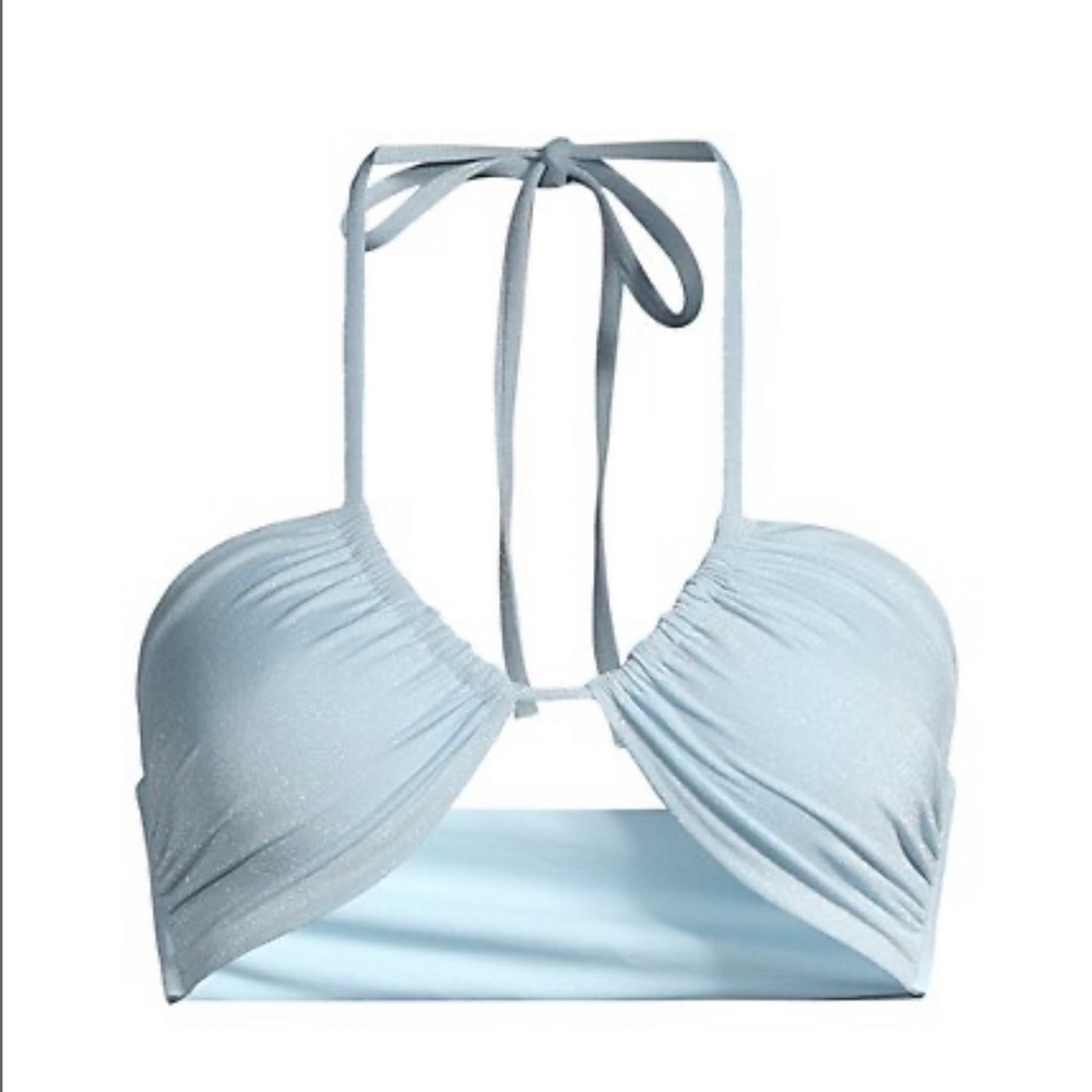Sky Blue Shimmer Multi-Way Bikini Top by L*Space